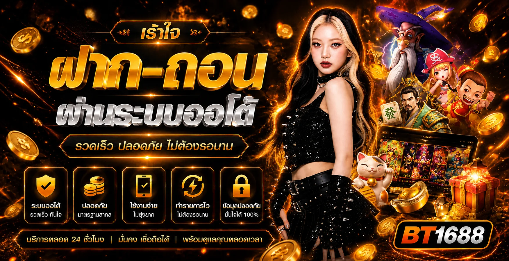 BT1688 ทางเข้าเว็บตรง สล็อต คาสิโน ฝากถอนออโต้